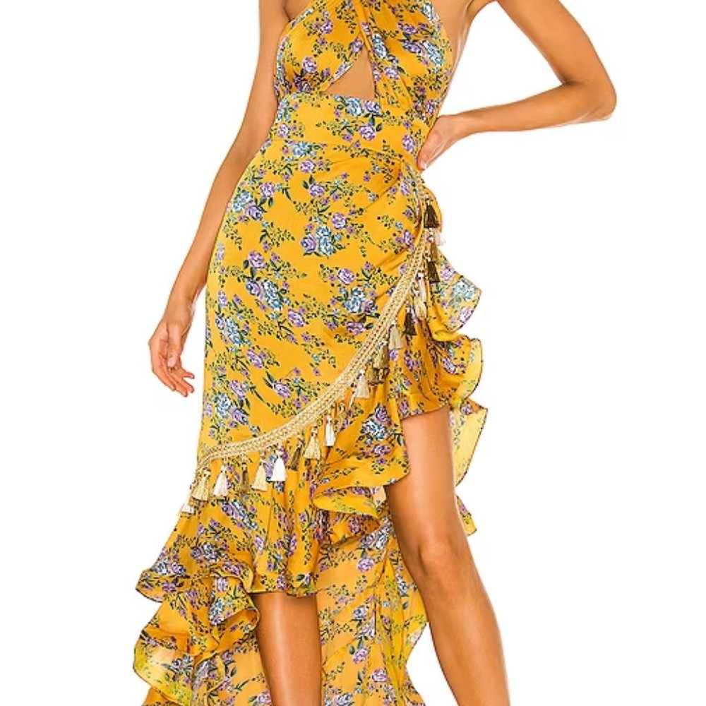 Bronx and Banco Brenna Ruffled Maxi Dress - NEW WITH TAGS